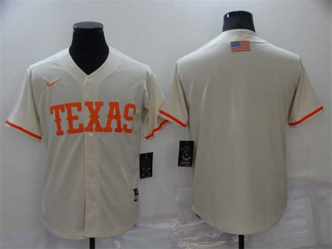 Mens Texas Longhorns Blank Cream Vapor Untouchable Stitched Jersey